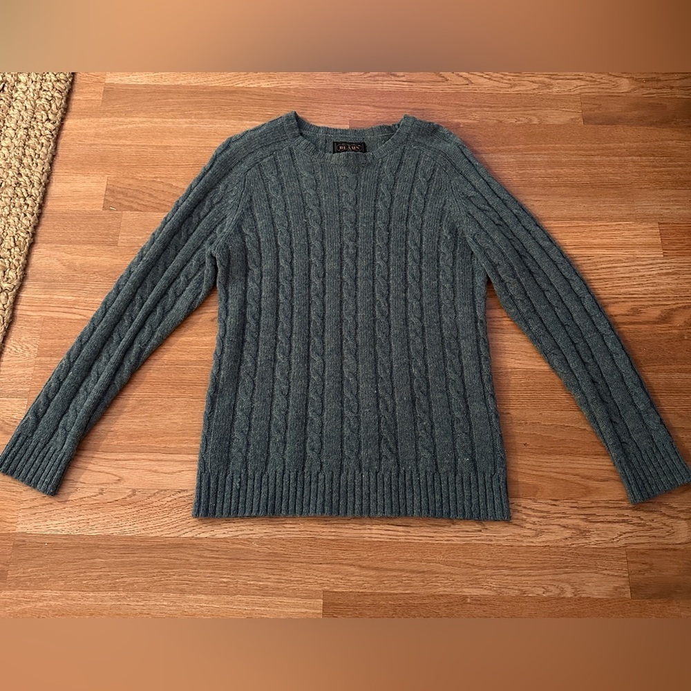 Beams Japan Plus Teal Green Crewneck Sweater